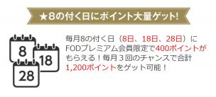 8のつく日はポイント大量ゲット