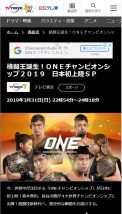 テレビ東京でONEチャンピオンシップが放送される